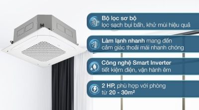 Máy lạnh âm trần LG Inverter 2 HP ZTNQ18GPLA0