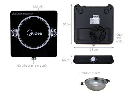 Bếp từ Midea MI-K1917EF Đen