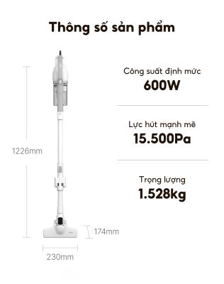 Máy hút bụi cầm tay AQUA AQS-CCXL8R(W)