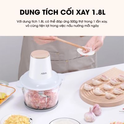 Máy xay thịt Aqua GGS201R cối thuỷ tinh