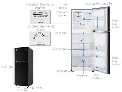 Tủ lạnh Samsung Inverter 208 lít RT20HAR8DBUSV